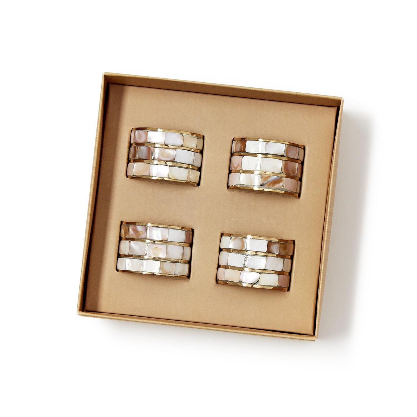 S/4 MOP Napkin Rings