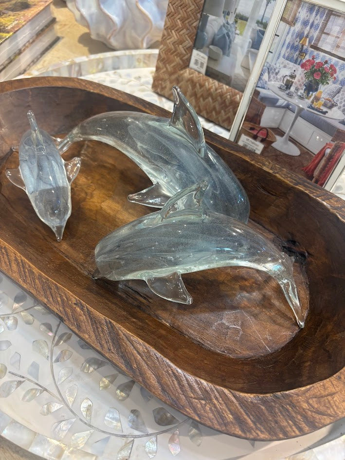 Glass Dolphin 10"