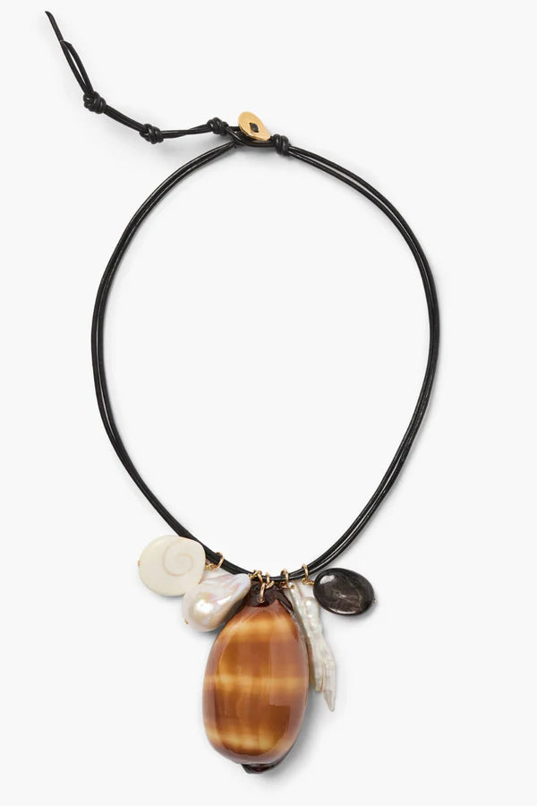 Leather Charm Neckl