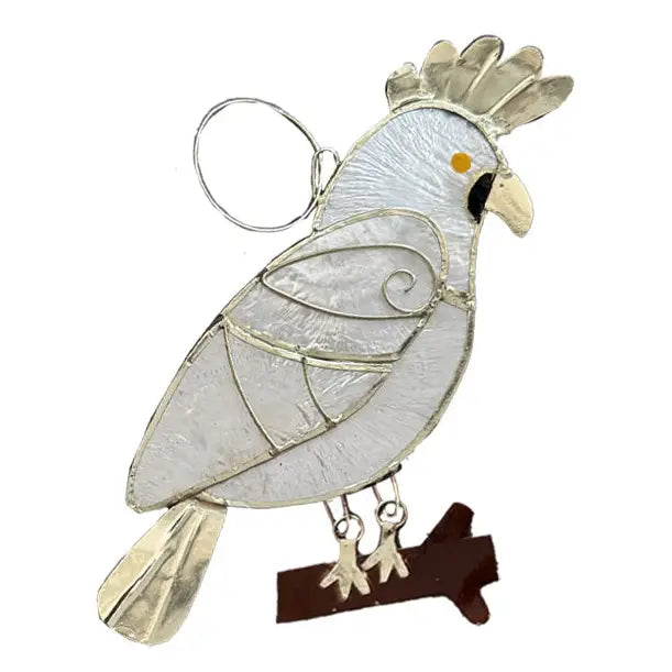 Cackatoo Capiz Ornament