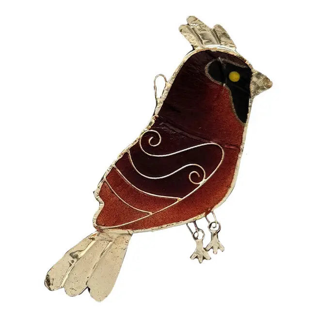 Cardinal Capiz Ornament