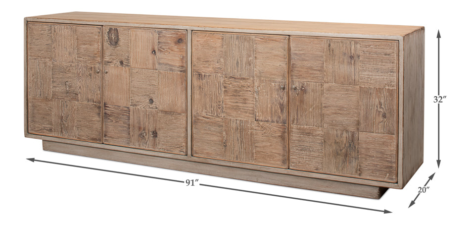 91" Parquet Sideboard