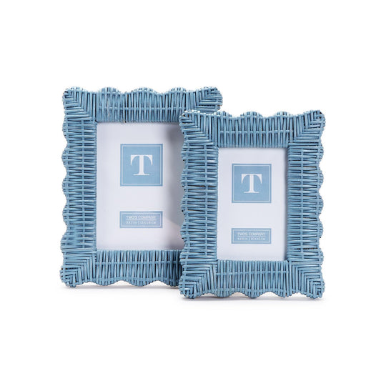 Blue Wicker Frame