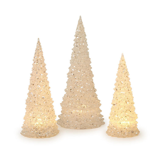 Glittered LED Trees