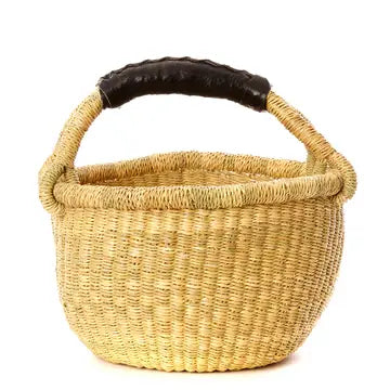 Leather Hndl Basket