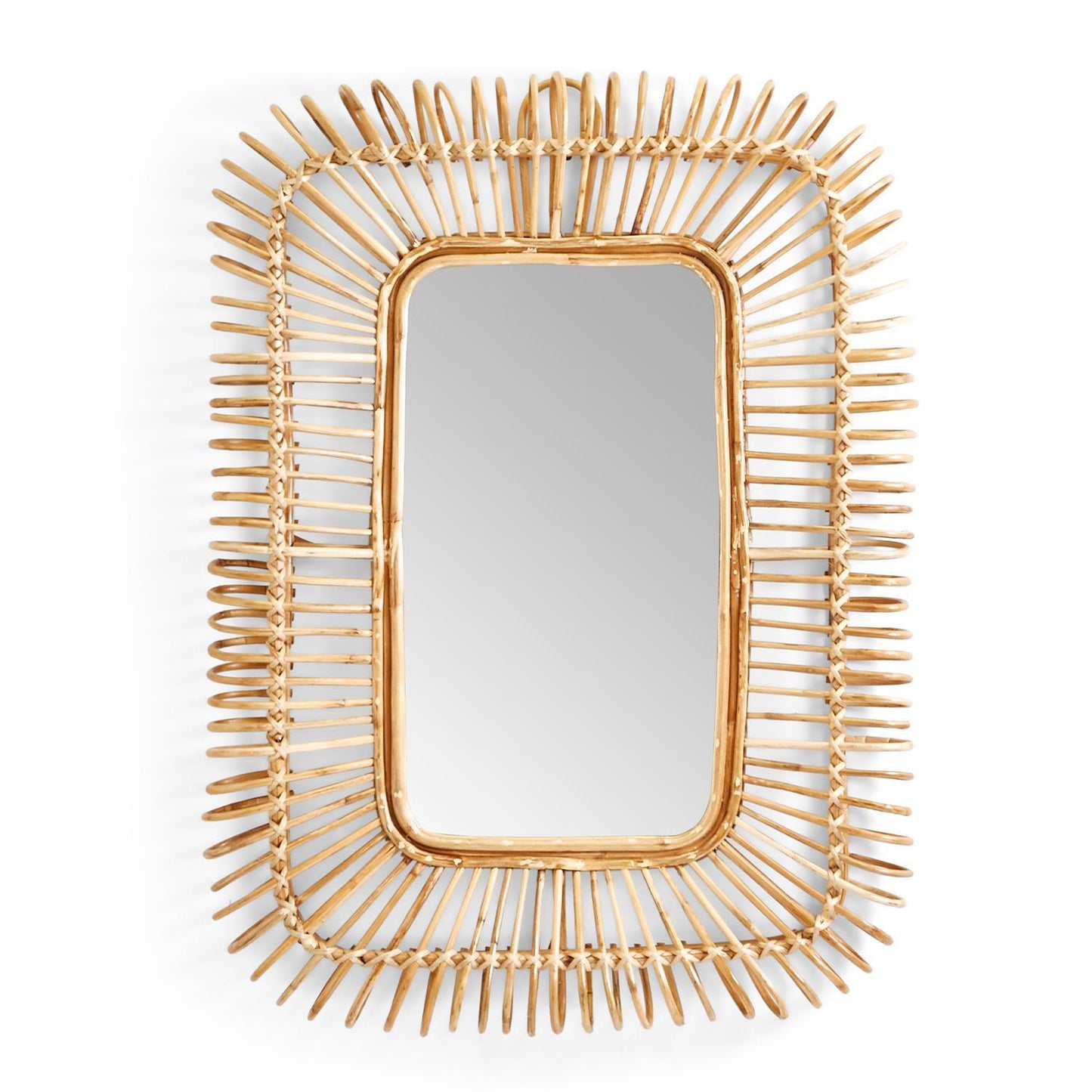 Woven Cane Mirror